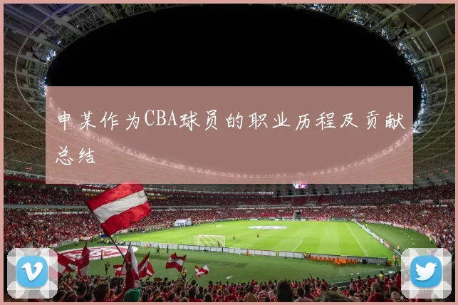 申某作为CBA球员的职业历程及贡献总结